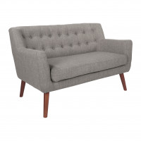 OSP Home Furnishings MLL52-M59 Mill Lane Loveseat in Cement Fabric with Coffee Legs